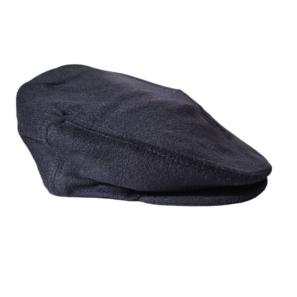 Panizza Navy Blue Wool Cashmere‎ Newsboy Cap Cabby Gatsby Size 57 Made in Italy